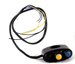 PULSANTIERA MANUBRIO RACING STM 3 BOTTONI SX O DX USO PISTA VERSIONE MODIFICATA (3 TASTI E NESSUN INTERRUTORE)