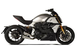 Hp corse terminale di scarico HYDROFORM SHORT R SATIN per ducati diavel 1260