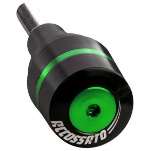  Tamponi paracarena Accossato per moto, ricavato CNC, con inserto colorato verde Kawasaki Z750 - 1000 03-06