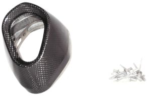 FONDELLO IN CARBONIO AKRAPOVIC V-EC 26 PER SILENZIATORE CON FODERO ELLITTICO IN CARBONIO PER APRILIA RSV4, TUONO V4 SCARICO S-A10R1-ZC E VARIE